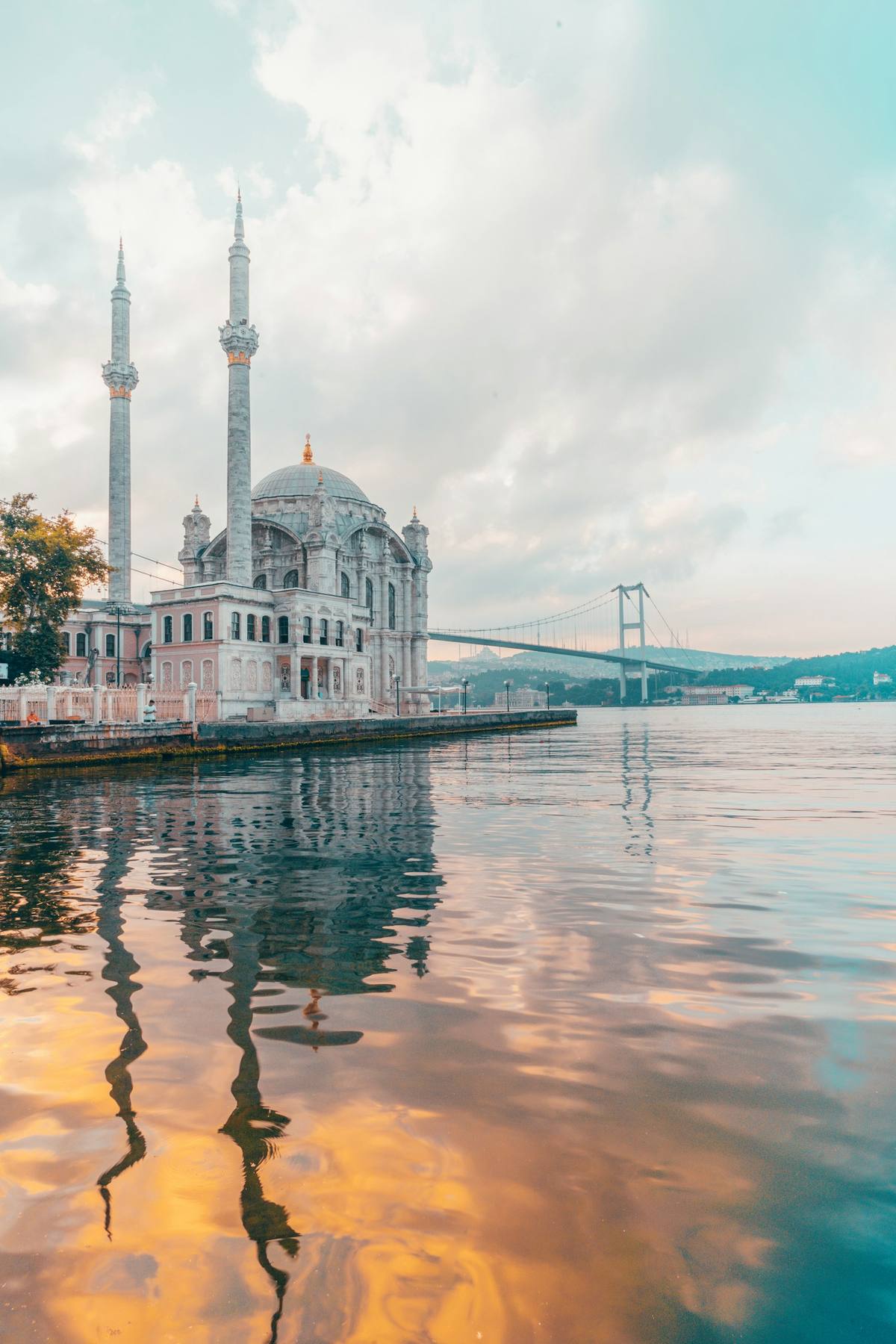 Ortakoy Mosque beside the Bosphorus Bridge