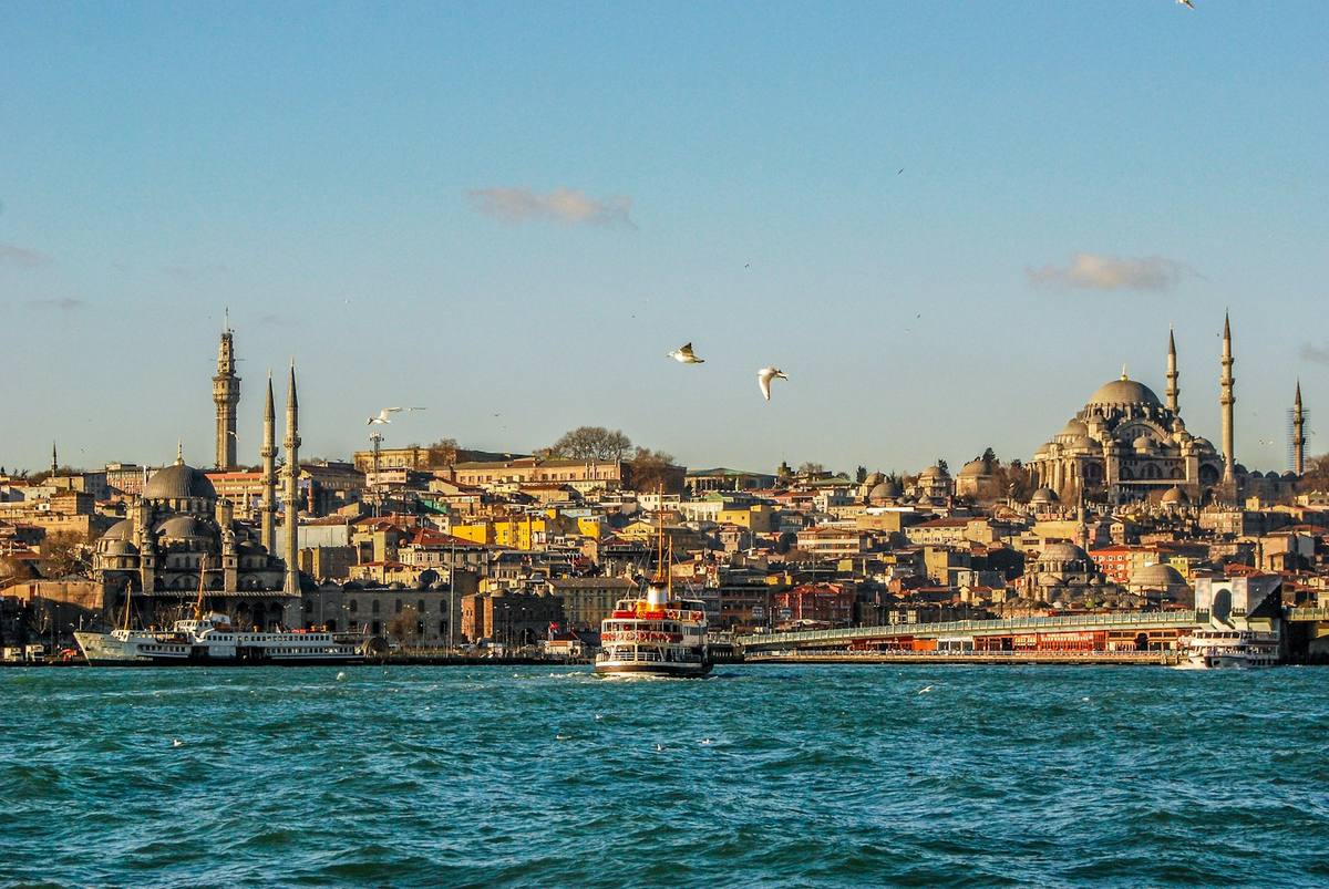 The historic Istanbul skyline seen across the water