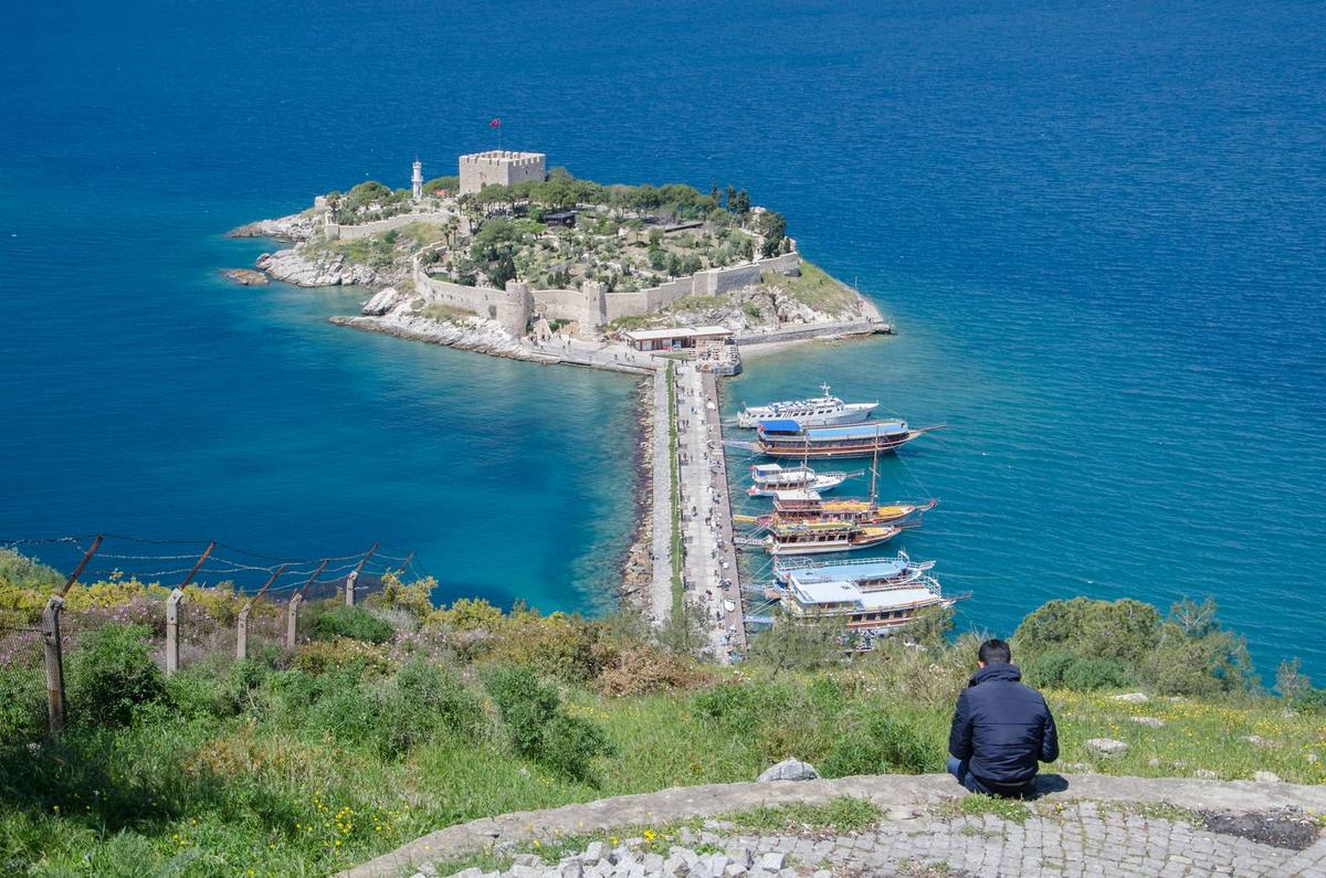 Güvercinada, or Pigeon Island, at Kuşadası