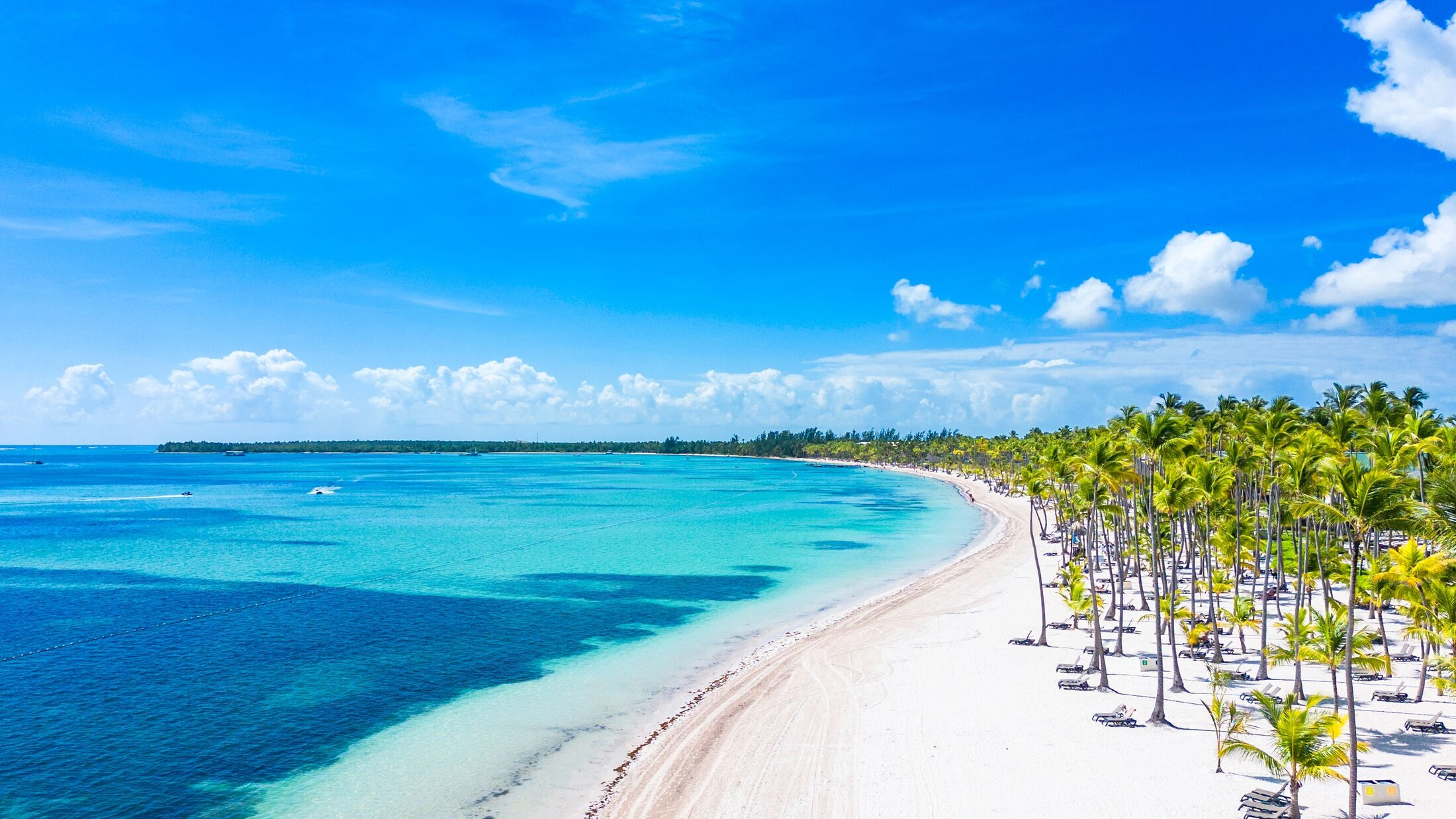 Shallow, reef-sheltered water on the Punta Cana coast